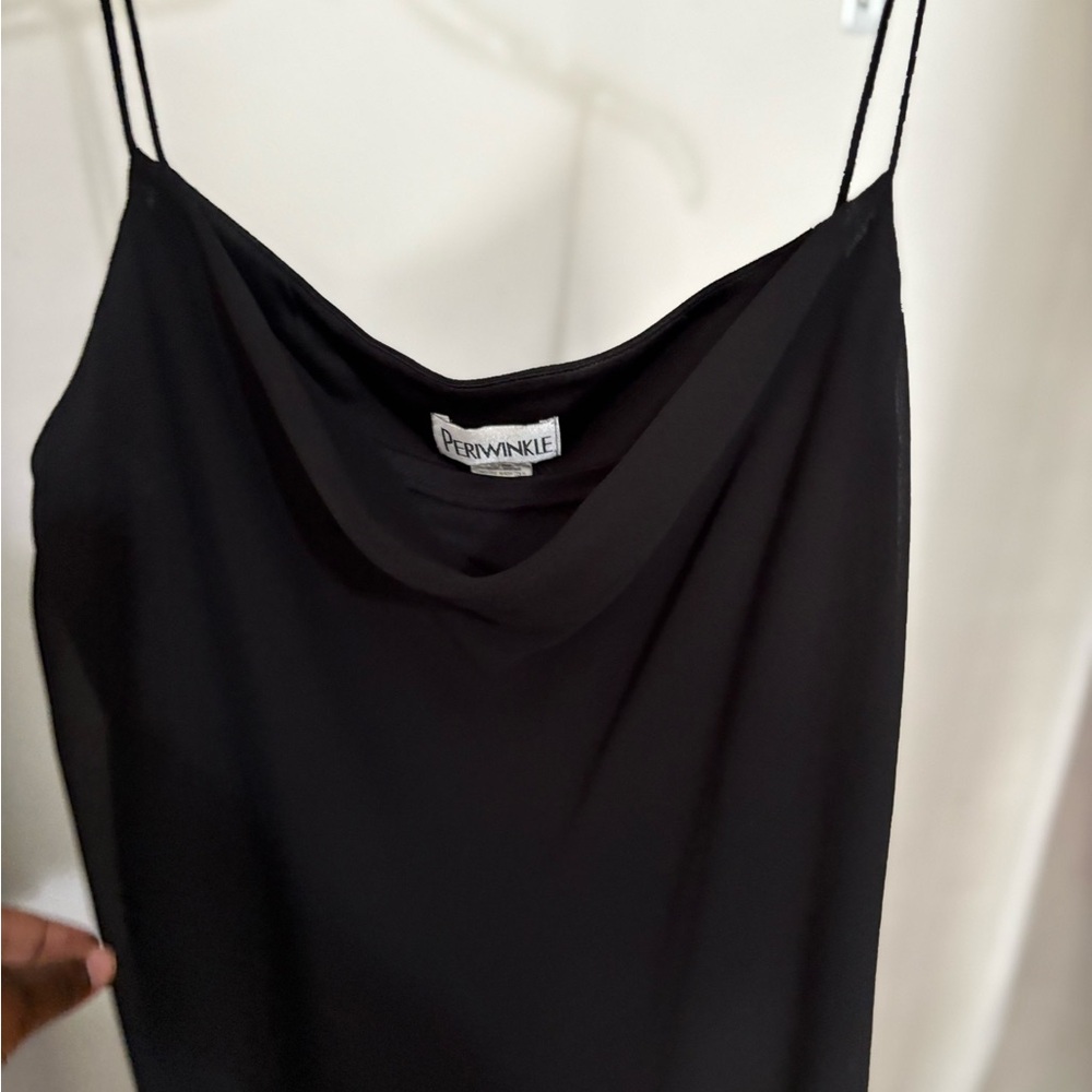 Periwinkle by Barlow Black Slip Maxi Dress
